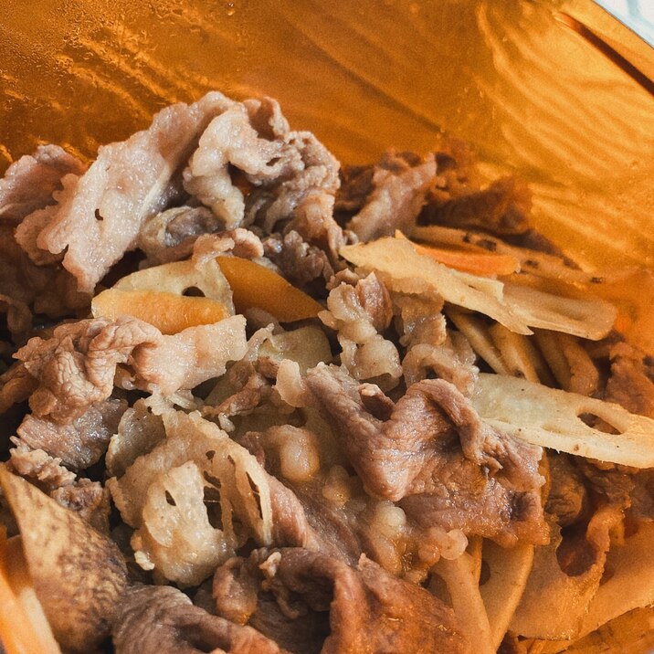 お肉ぷりぷり!きんぴらごぼう